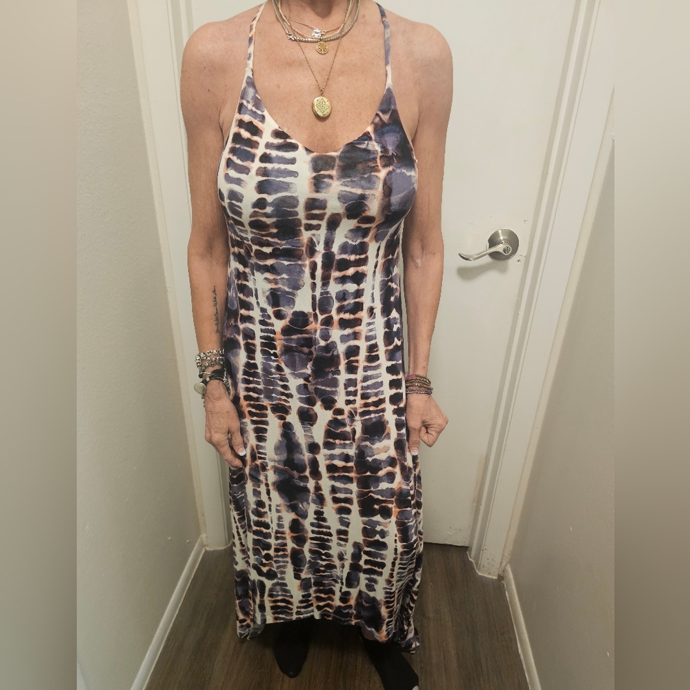 Nicole Miller Black and White Midi Dress